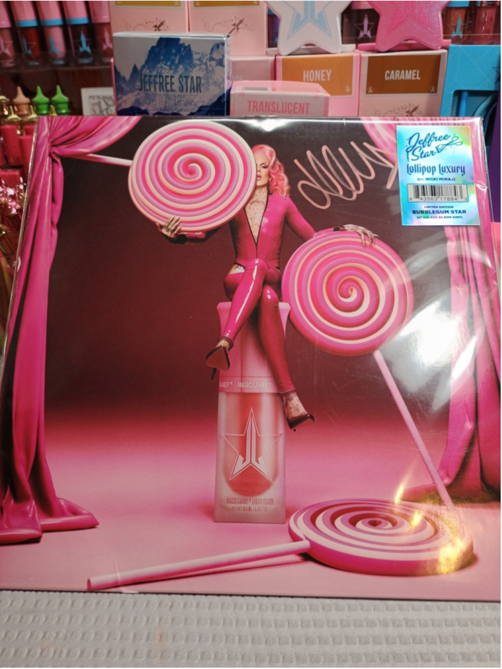 Jeffree Star Signed Lollipop Luxury Vinyl Record Bubblegum Star